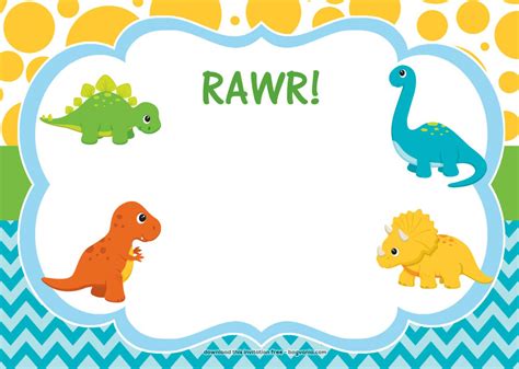 Template Dinosaur Party Printables